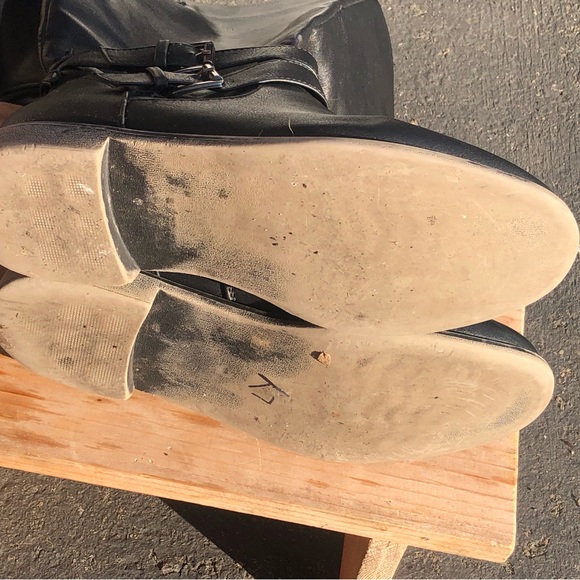 Hally Women’s Black Leather Buckle Boots Size 10 - Picture 11 of 11